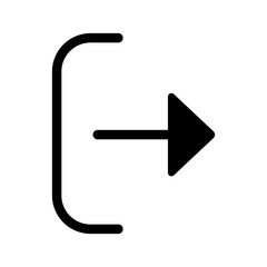 Sign Out Icon Vector Symbol Design Illustration