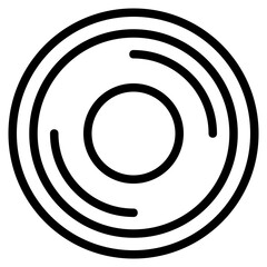 Camera Lens Icon in Line Style