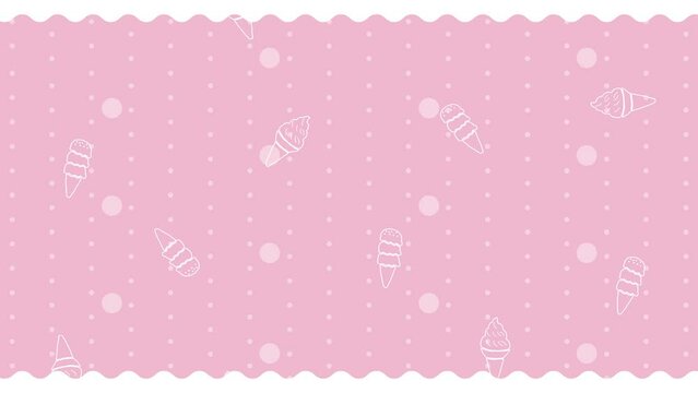 メルヘンなアイスクリームの背景,いちご