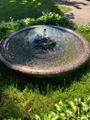 A small fountain in the park