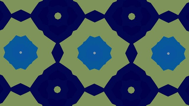 Cartoon color pop background 4K background green and blue loop symetry