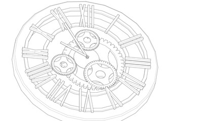 clock graphic symbol 3d illustration	
