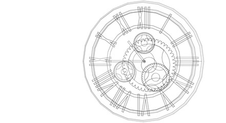 clock graphic symbol 3d illustration	
