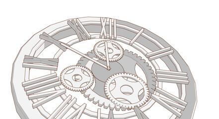 clock graphic symbol 3d illustration	
