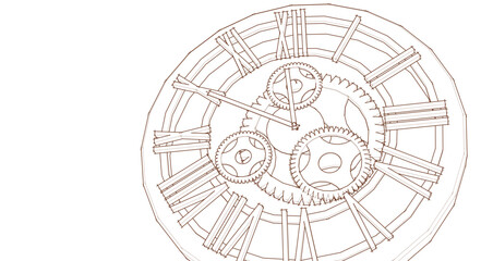 clock graphic symbol 3d illustration	
