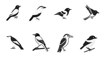 Naklejka premium bird logo set