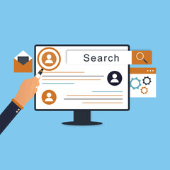 Reaching online audience with email marketing campaign, newsletter subscription, sending marketing message via email. Digital email marketing strategy