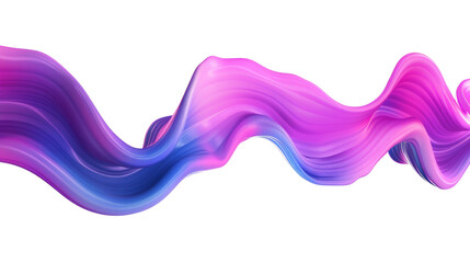 Abstract blue purple gradient liquid on transparent background