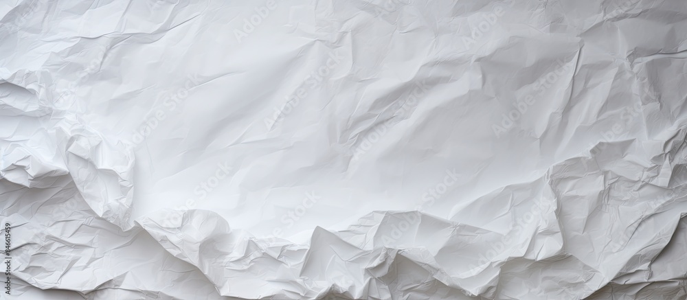 Poster texture background of crumpled white paper with copy space image.