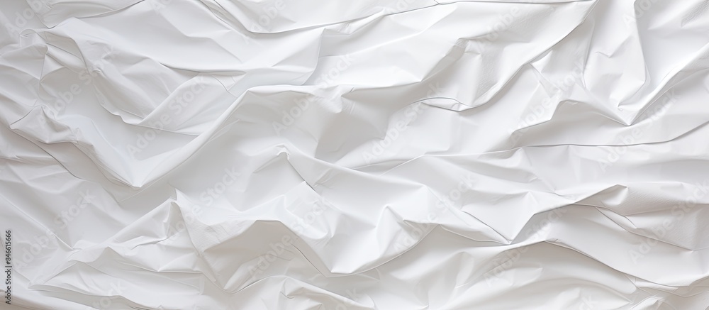 Poster texture background of crumpled white paper with copy space image.