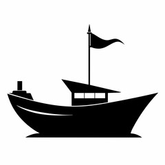 boat vector silhouette illustration 
