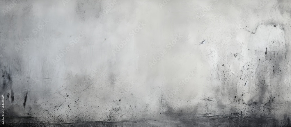Aufkleber texture of an aged cement wall with dark gray and black tones, portraying an abstract design under a