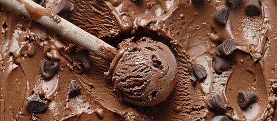 Rich and indulgent double chocolate ice cream