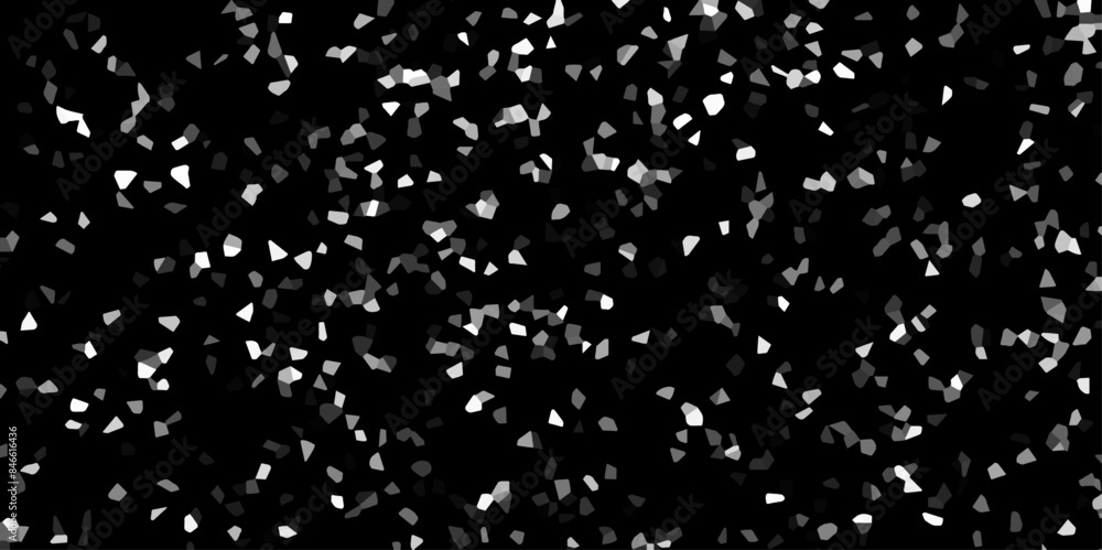 Poster abstract dark and white broken stained 3d geometric retro tiles pattern. beautiful terrazzo flooring