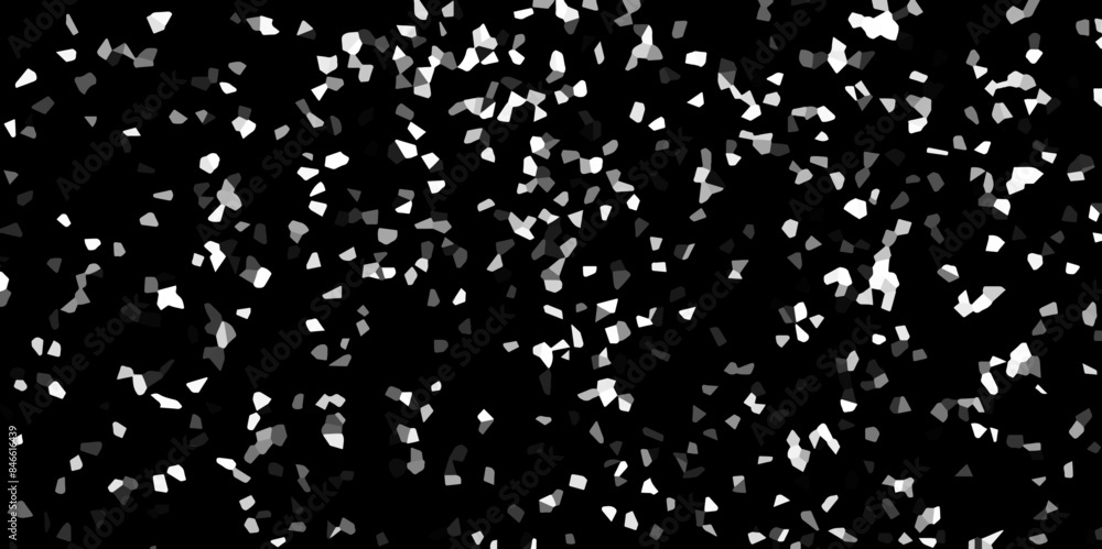 Poster abstract dark and white broken stained 3d geometric retro tiles pattern. beautiful terrazzo flooring