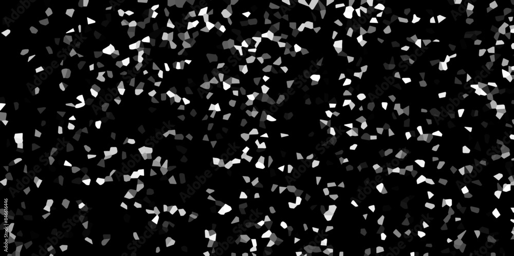 Poster abstract dark and white broken stained 3d geometric retro tiles pattern. beautiful terrazzo flooring