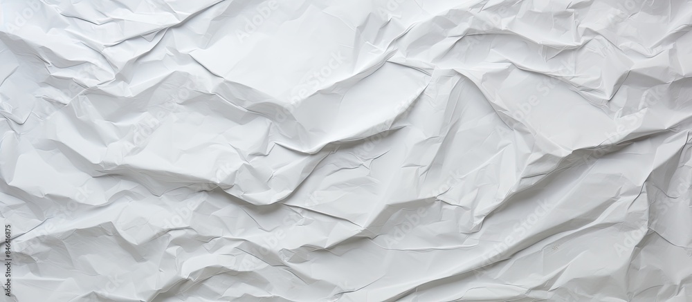 Poster texture background of crumpled white paper with copy space image.