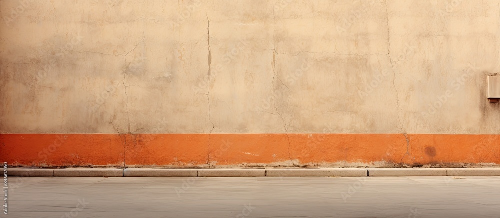 Poster empty street wall with ample copy space image.