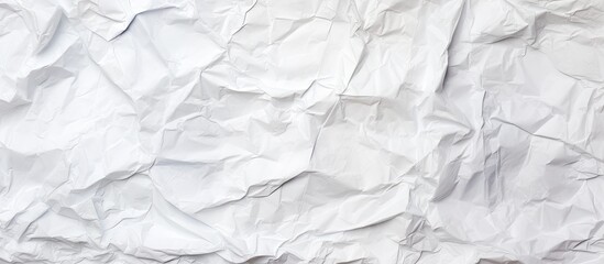 Texture background of crumpled white paper with copy space image.