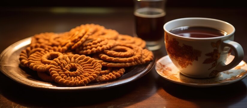 Two women handling okra in a copper bowl over a wooden table with a rustic background, suitable for a copy space image, emphasizing healthy vegan cuisine.
