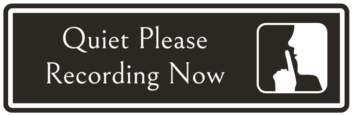 Quiet please sign recording now