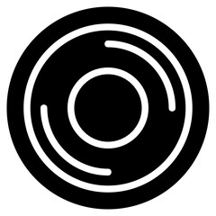 Camera Lens Icon in Solid Style