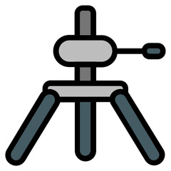 Tripod Icon in Filled Line Style