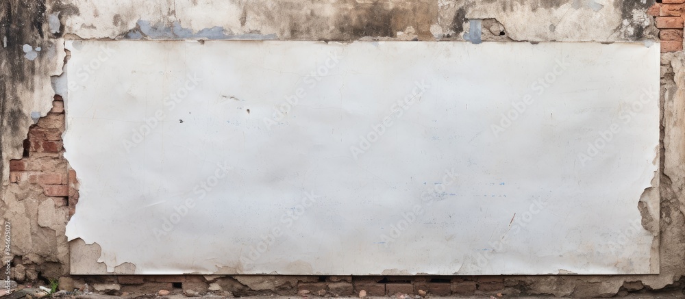 Poster vintage dark grey brick wall with an abstract geometric pattern for background display or product mo