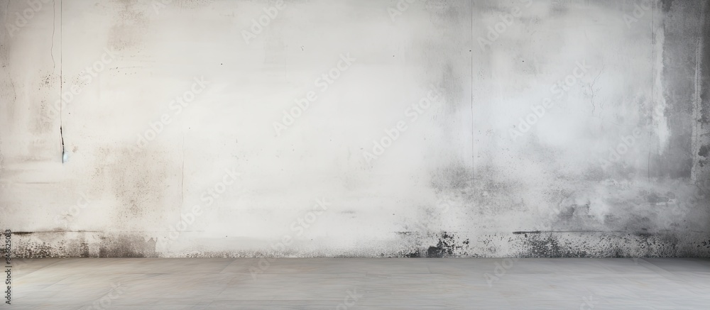 Poster Concrete surface with white and gray wall grunge texture, ideal for creating a background or using as a copy space image.
