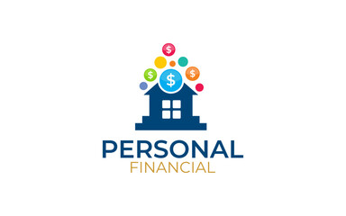Illustration of graphic vector for personal financial planner solutions logo design
