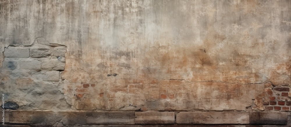 Poster a weathered street wall provides a textured background with copy space image.