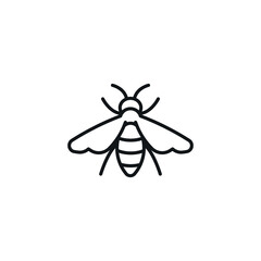 Bee linear icon. Line customizable illustration. Contour symbol. Vector isolated outline drawing. Editable stroke