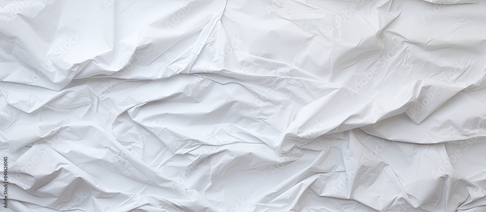 Aufkleber white crumpled paper texture perfect for design with ample copy space image.