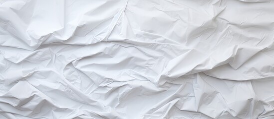 Obraz premium White crumpled paper texture perfect for design with ample copy space image.