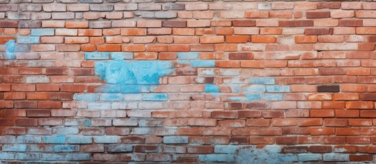 Vibrant brick wall with copy space image.