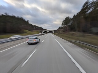 car on the road