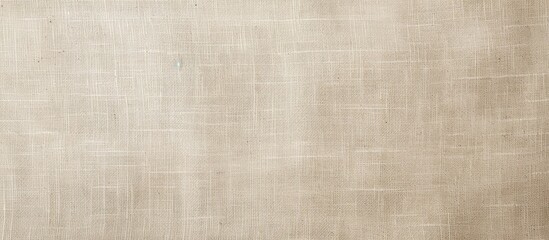 Fototapeta premium Grunge canvas cloth abstract with a natural vintage beige color linen texture background with copy space image.