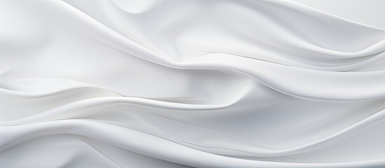 Fototapeta premium White paper texture background with a crumpled abstract shape, providing copy space for text.