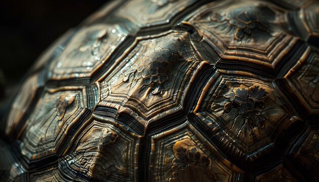 Intricate Patterns on a Turtle's Shell