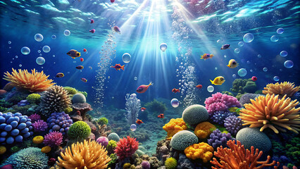 coral reef and fishes
