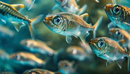 Fototapeta premium School of Fish Close-Up