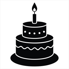 birthday cake silhouette