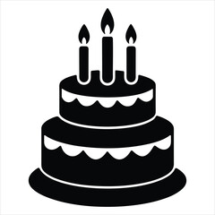 birthday cake silhouette