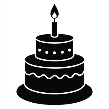 recommend clip art: birthday cake silhouette