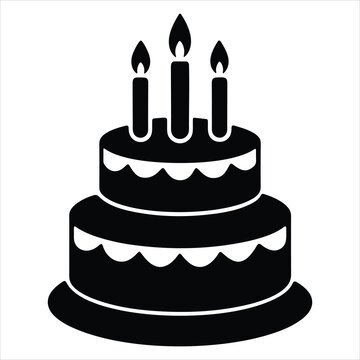 recommend clip art: birthday cake silhouette