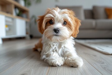 My little dog at home