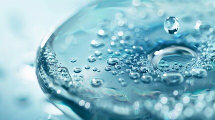 Pure and Pristine Macro Shot of Medication Pill Texture with Water Droplet Pharmaceutical Cleanliness and Purity Concept