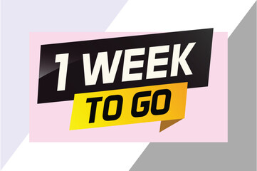1 week to go word concept vector illustration and 3d style for use landing page, template, ui, web, mobile app, poster, banner, flyer, background, gift card, coupon


