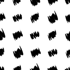 Fototapeta premium Seamless pattern with hand drawn scribble smears