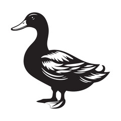 Simple Duck Silhouette Vector